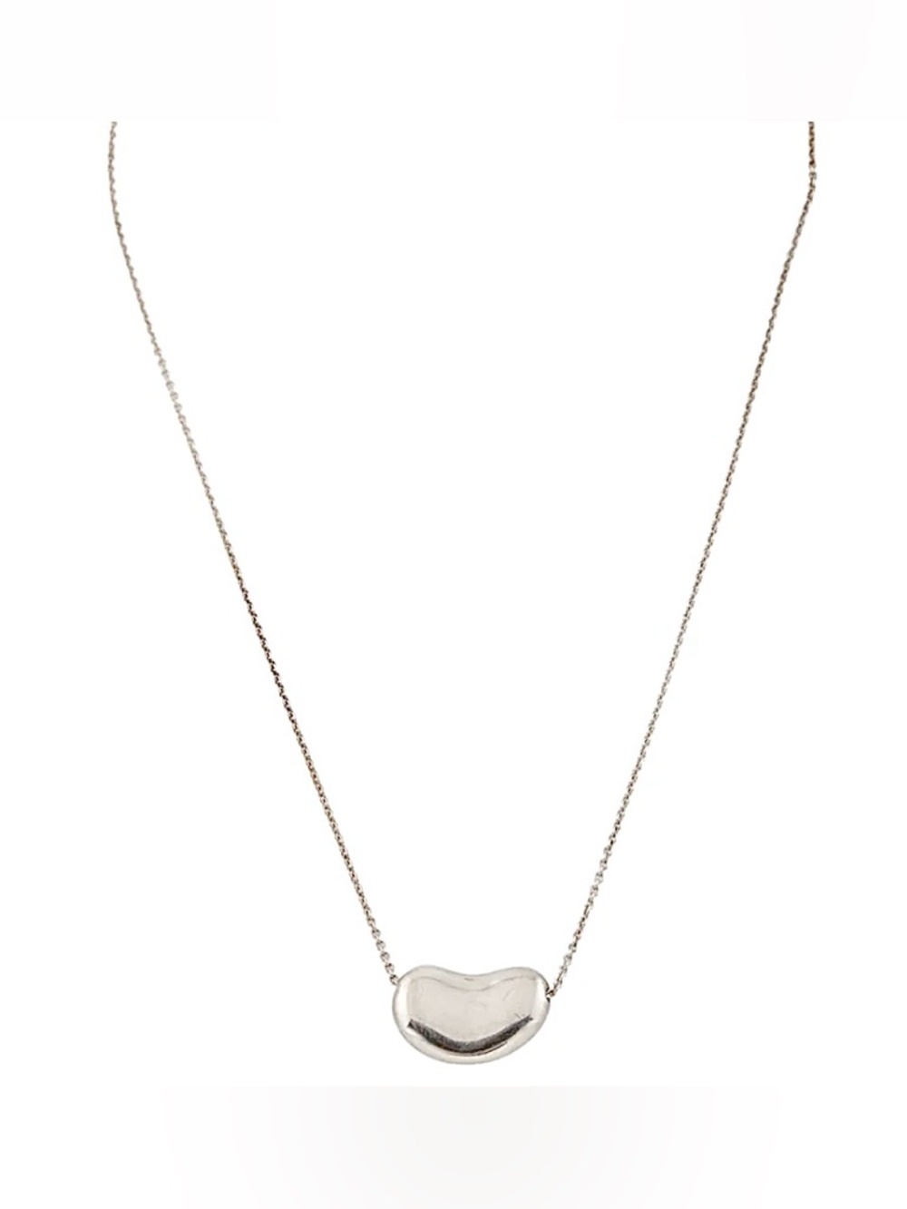 Tiffany & Co. Vintage Elsa Peretti 925 Sterling Silver 18mm Large Bean Necklace